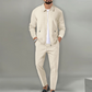 Élégant ensemble 2 pièces composé d'une veste et d'un pantalon de jogging pour homme