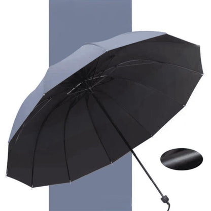 ☔ Grand parapluie pliable et résistant au vent à 12 baleines