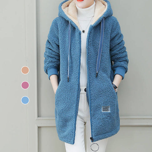 Manteau d'Hiver Chaud et Épais en Fausse Laine d'Agneau pour Femmes