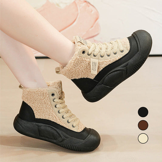 Bottes de Neige Chaudes en Peluche pour Femme