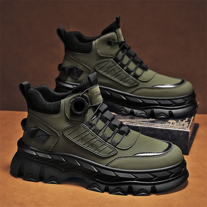 Bottines homme rétro décontractées à semelle épaisse