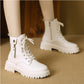 Bottines de combat pour femme à fermeture éclair latérale