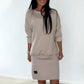Robe sweat-shirt décontractée à col rond pour femme