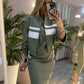 Ensemble veste et robe à col montant pour femme