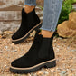 🍂Women's Solid Elastic Low Heel Ankle Boots