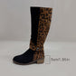 Bottes Cavalières Femme à Imprimé Léopard