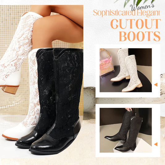 Bottines Élégantes et Raffinées à Découpes pour Femme