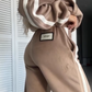 Ensemble deux pièces femme – Veste & Pantalon avec color-block et taille élastique