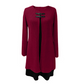 🔥49 % de réduction✨Robe deux-pièces fausse A-line mi-longue🌸Silhouette flatteuse, texture côtelée & détails en simili cuir👗