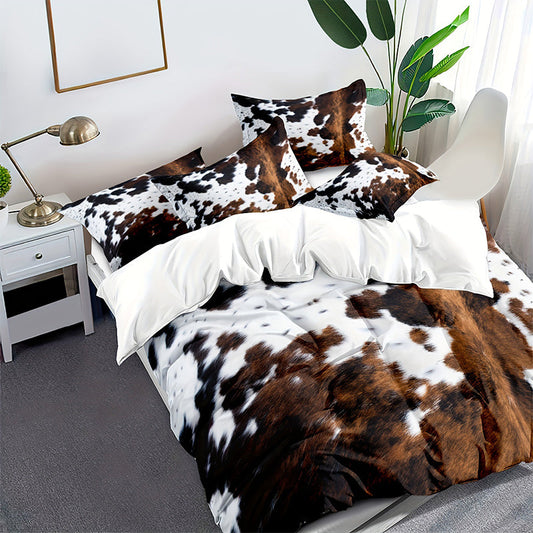 🐮 49% DE RÉDUCTION ! 🛏️ Housse de Couette Imprimé Vache – Doux & Léger, Déco Ludique, Ensemble Complet ✨