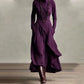 Women's Elegant High-Neck Asymmetrical Draped Maxi Dress