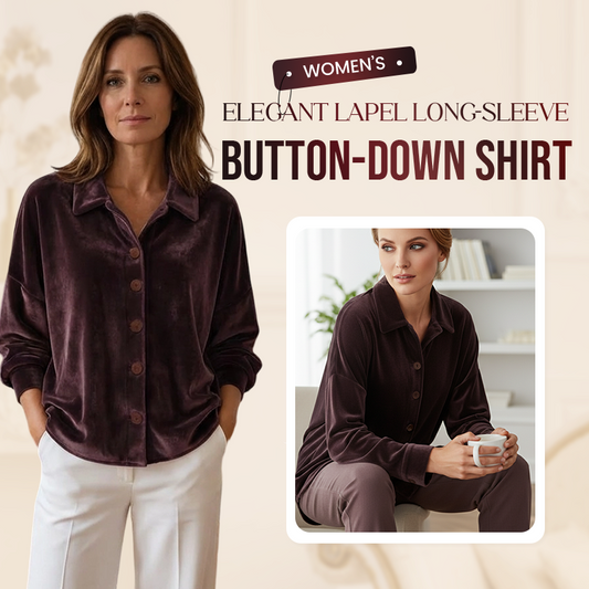 🎁 Vente flash – 49 % de réduction 🔥Chemise femme élégante à col revers, manches longues et boutonnée