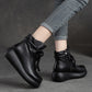 Bottines à plateforme pour femmes avec fermeture éclair latérale