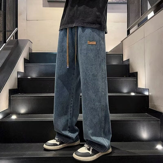 📢 60 % de réduction !! ⏰ Jean Ample à Jambes Larges pour Homme – Confort Max, Style Streetwear & Coupe Tendance Rétro ✨