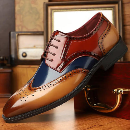 Chaussures Oxford classiques à bout fleuri pour homme
