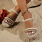 Sandales Compensées à Plateforme Style Bohème pour Femme