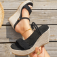 Sandales Compensées à Plateforme Style Bohème pour Femme