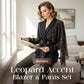Ensemble blazer avec accent léopard et pantalon pour femme