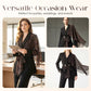 Ensemble blazer avec accent léopard et pantalon pour femme