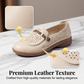 Women's Breathable Cutout Leather Loafers
