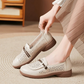 Women's Breathable Cutout Leather Loafers
