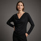 Casual Relaxed Fit Draped Neckline Shirt