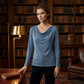 Casual Relaxed Fit Draped Neckline Shirt