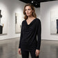 Casual Relaxed Fit Draped Neckline Shirt