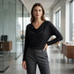 Casual Relaxed Fit Draped Neckline Shirt