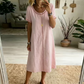 Robe ample à manches courtes pour femme