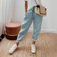 Pantalon décontracté imprimé multicolore pour femme