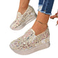 Women's Breathable Mesh Slip-On Platform Sneakers