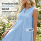 👗 49% DE RÉDUCTION 🌴 Robe décontractée d’été légère – Col V brodé, anti-froissage & séchage rapide – Parfaite pour les journées chaudes, les voyages ou un look effortless ✨