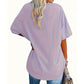 Women's Plus-Size Rose Print V-Neck T-Shirt