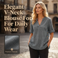 Women's Casual Loose Fit V-Neck Blouse
