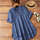 Women's Casual Loose Fit V-Neck Blouse