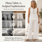 Ensemble femme avec top sans manches boutonné et pantalon ample