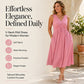 Robe femme sans manches à col V et détail torsadé