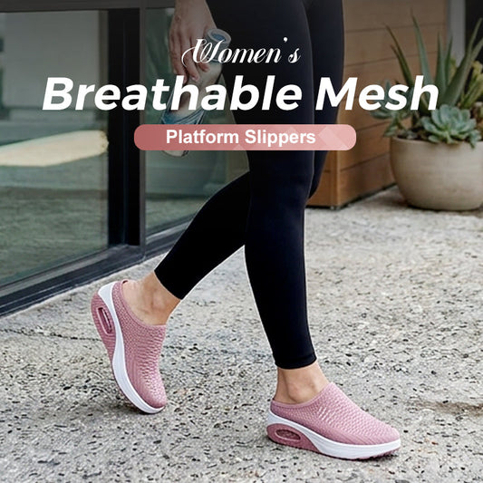 Sandales plateforme en maille respirante pour femmes
