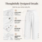 Pantalon large en coton et lin pour femme