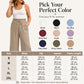 Pantalon large en coton et lin pour femme