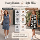 Robe sans manches pour femme à imprimé imitation denim