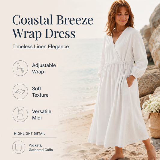 Robe élégante à nouer à la taille pour femme