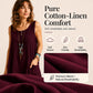 🌿Robe ample sans manches en coton et lin, avec poches