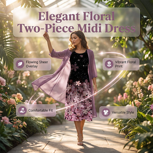 Ensemble de robe à fleurs flatteur