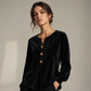 ✨🛍️Fresh Drop - Relaxed Velvet Blouse - Lightweight & Neat Finish for Everyday Elegance