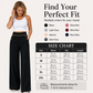 🔥Incontournable👖 Pantalon à jambes larges et bordures contrastées – tombé élégant et taille haute flatteuse