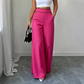 🔥Incontournable👖 Pantalon à jambes larges et bordures contrastées – tombé élégant et taille haute flatteuse