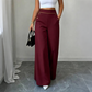 🔥Incontournable👖 Pantalon à jambes larges et bordures contrastées – tombé élégant et taille haute flatteuse