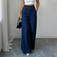 🔥Incontournable👖 Pantalon à jambes larges et bordures contrastées – tombé élégant et taille haute flatteuse